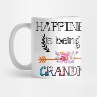 Happiness is being Grandma floral gift Mug